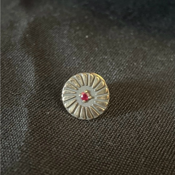James Avery 14K Yellow Gold Ruby Tie Tack Pin Pendant - Picture 4 of 13